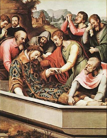 Juan de Juanes The Entombment of St Stephen Martyr Norge oil painting art